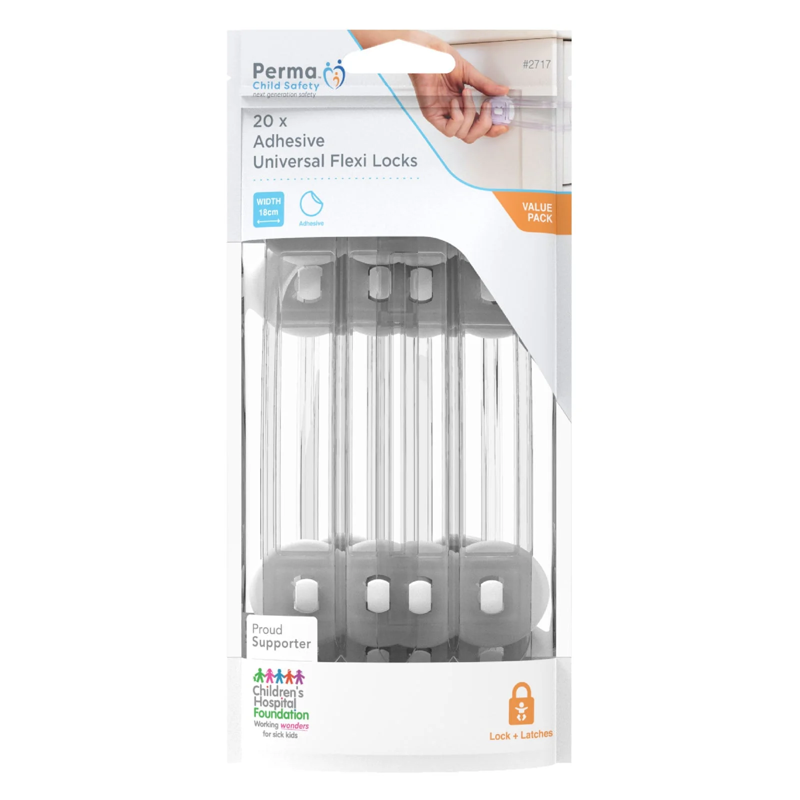 18cm Adhesive Universal Flexi Locks - Image 4