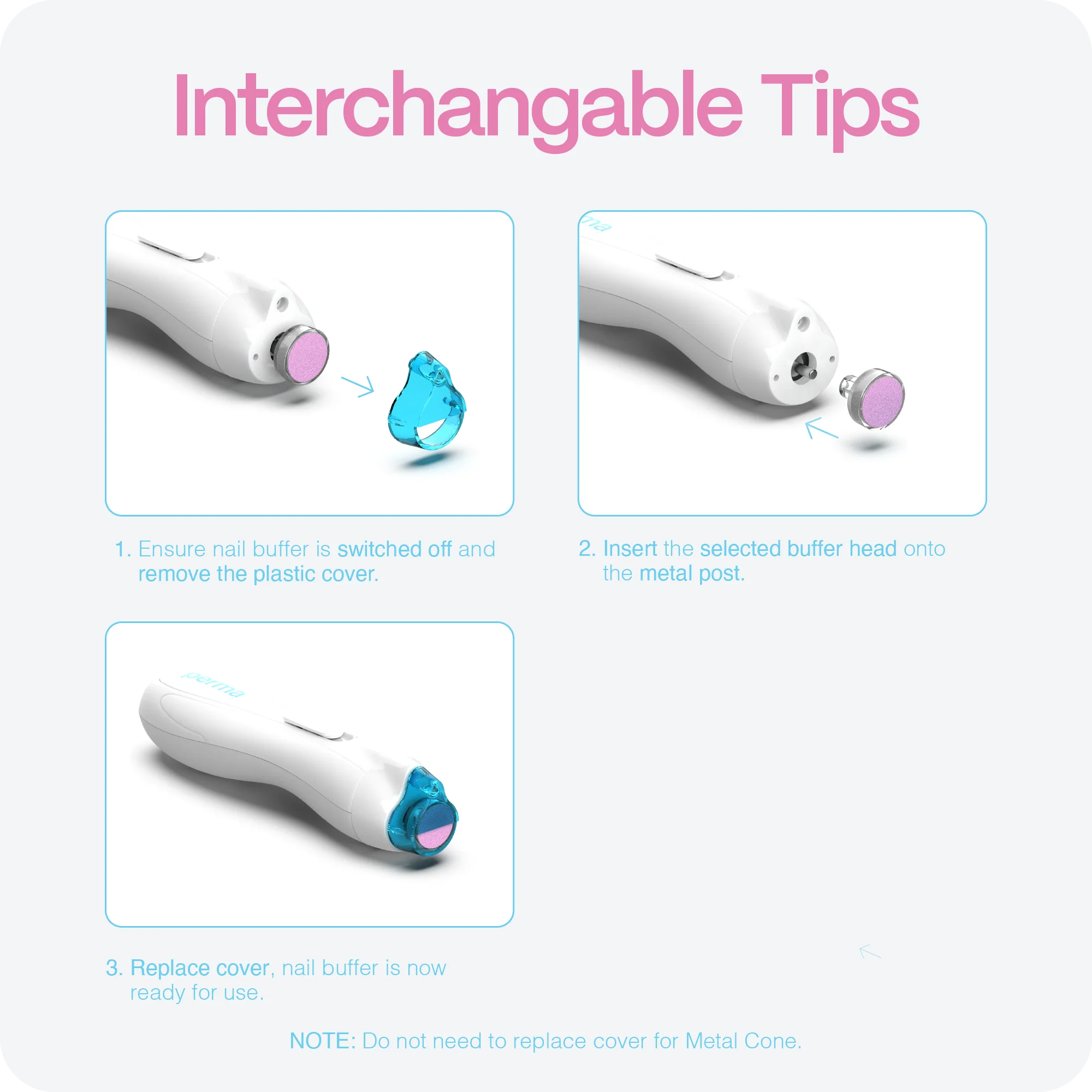 Electric Nail Buffer - Replacement Heads - Image 4