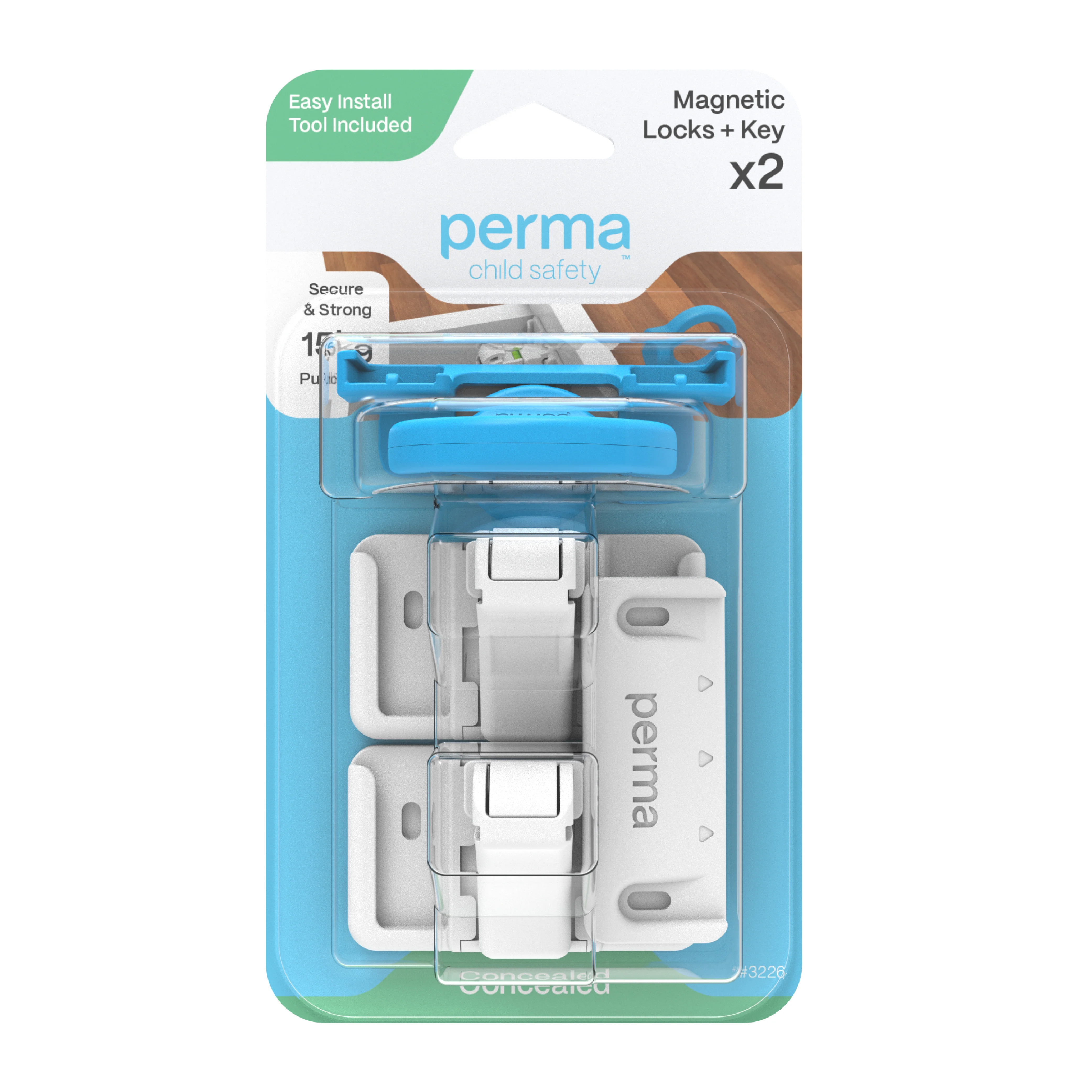 Adhesive Magnetic Cabinet & Drawer Locks With Key - Image 3