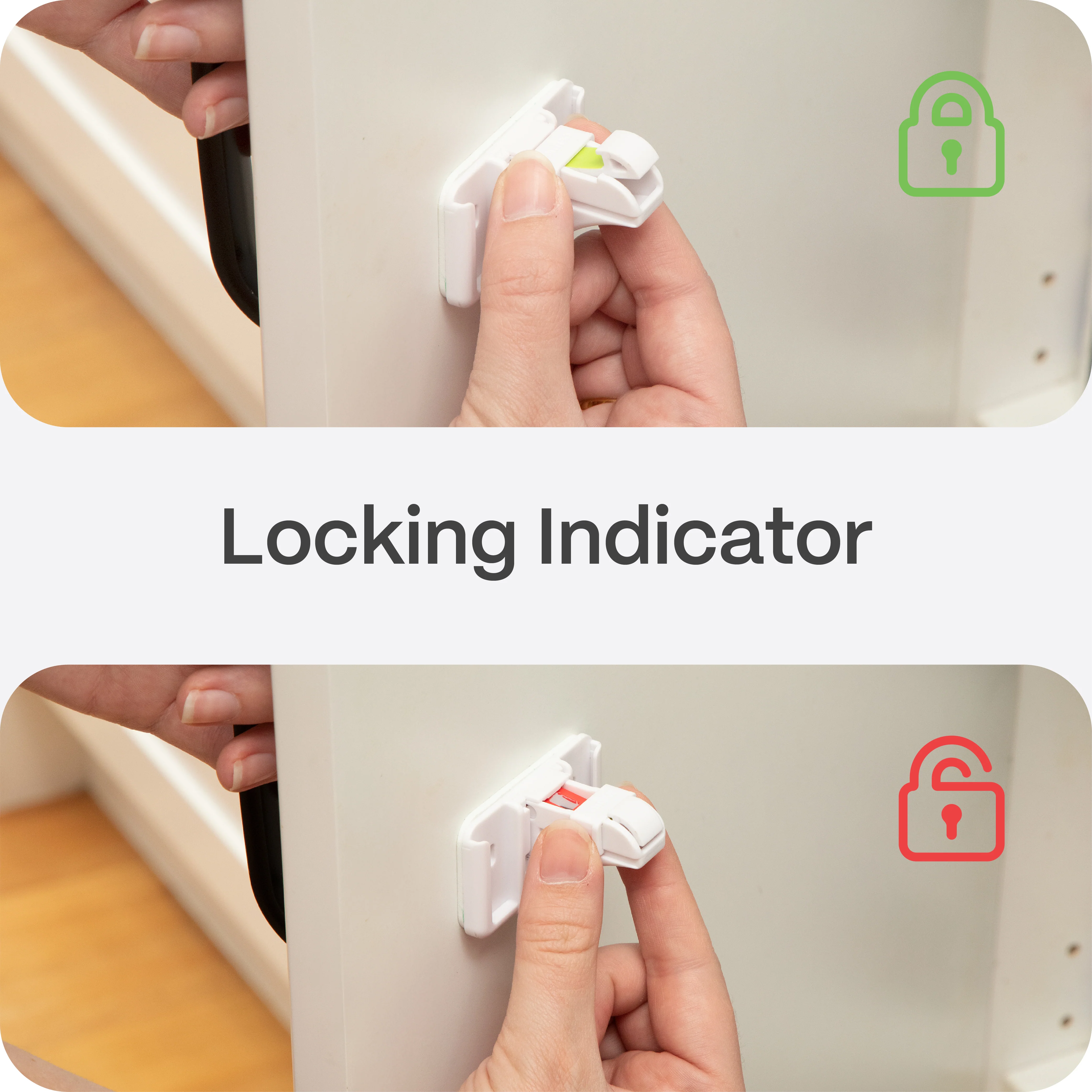 Adhesive Magnetic Cabinet & Drawer Locks With Key - Image 7