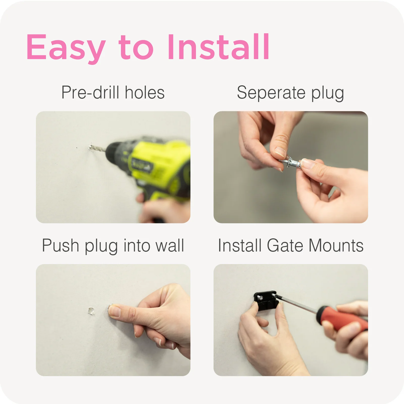 Baby Gate Plasterboard Fixings Kit - Image 5