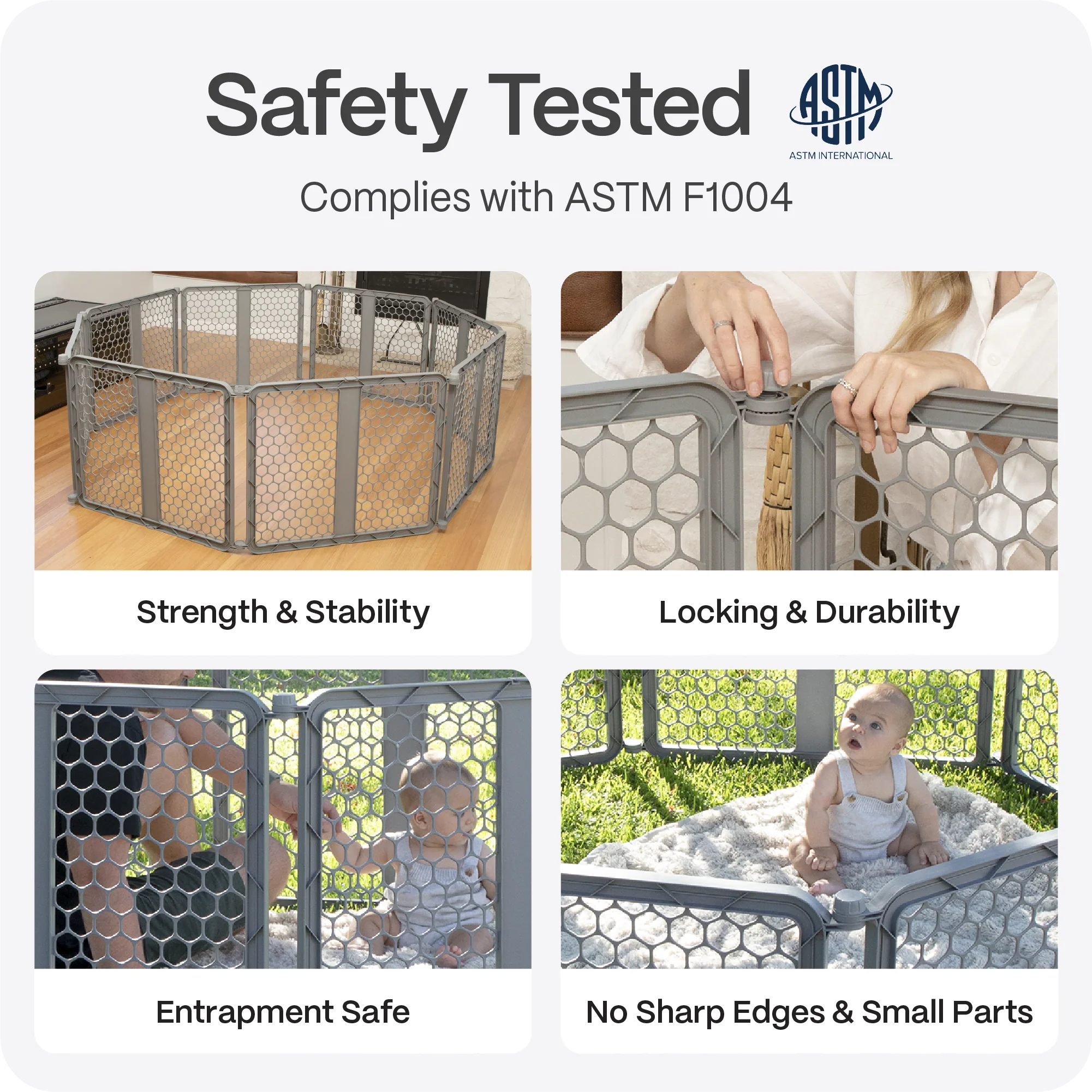 8-Panel Plastic Playpen Barrier | 6.2m W x 0.67m H - Image 10