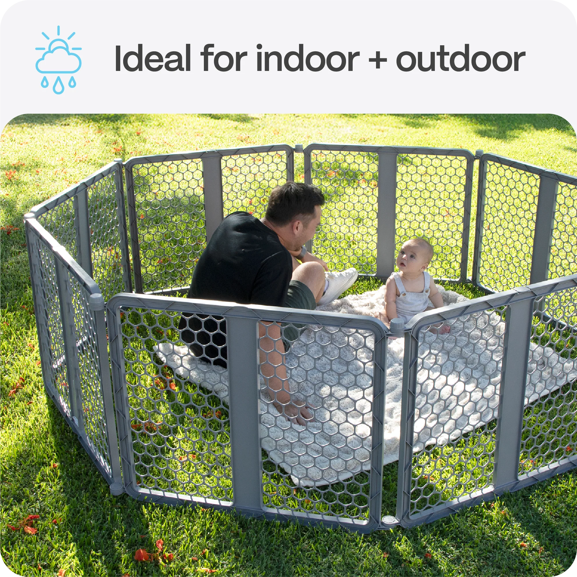 8-Panel Plastic Playpen Barrier | 6.2m W x 0.67m H - Image 5